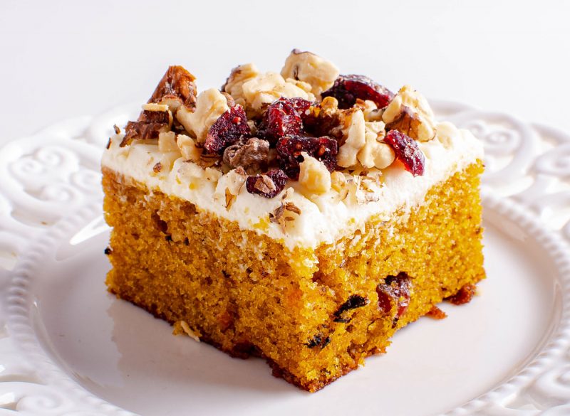 Pumpkin Cranberry Bars – Recipe by Pastry Workshop