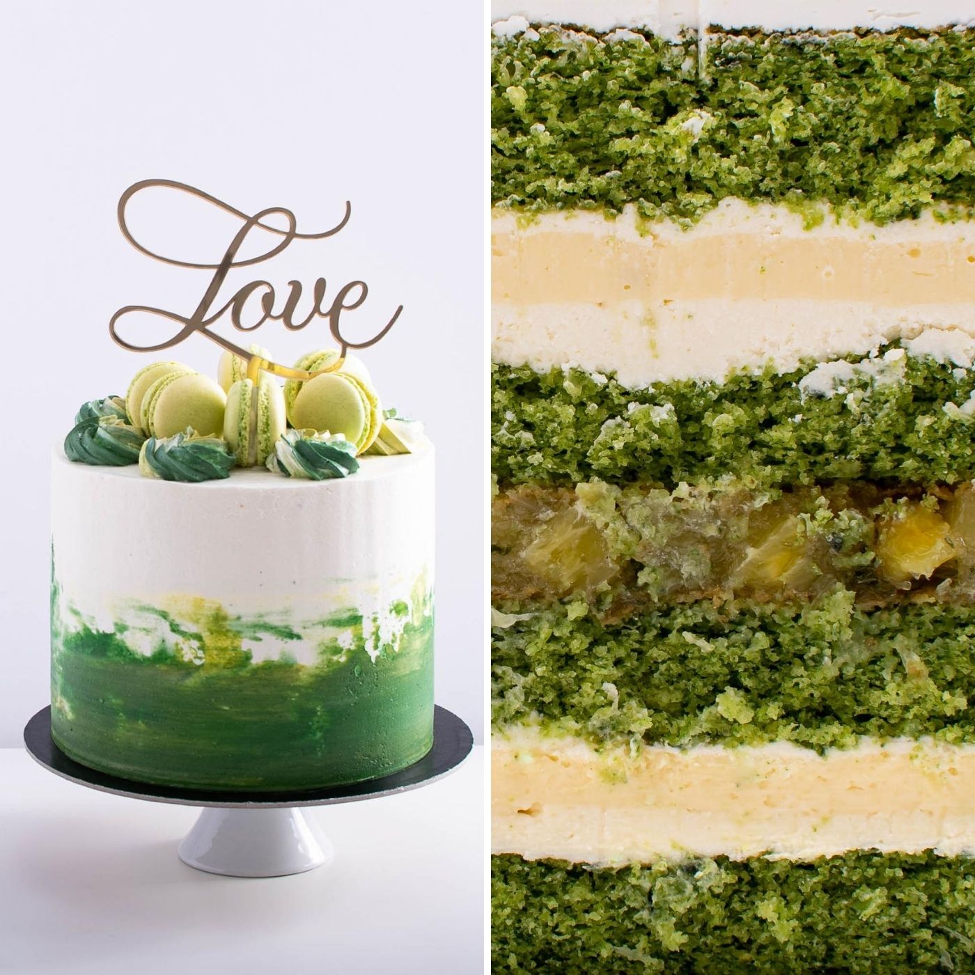 Mint Pineapple Layered Cake – Online Pastry Class