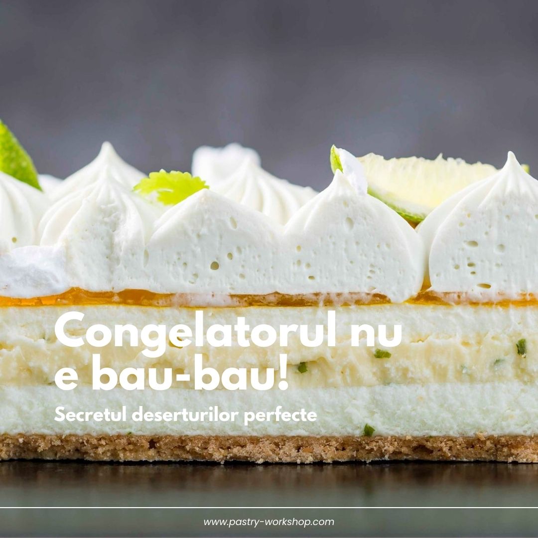 Tort cu cremă și decor lime.